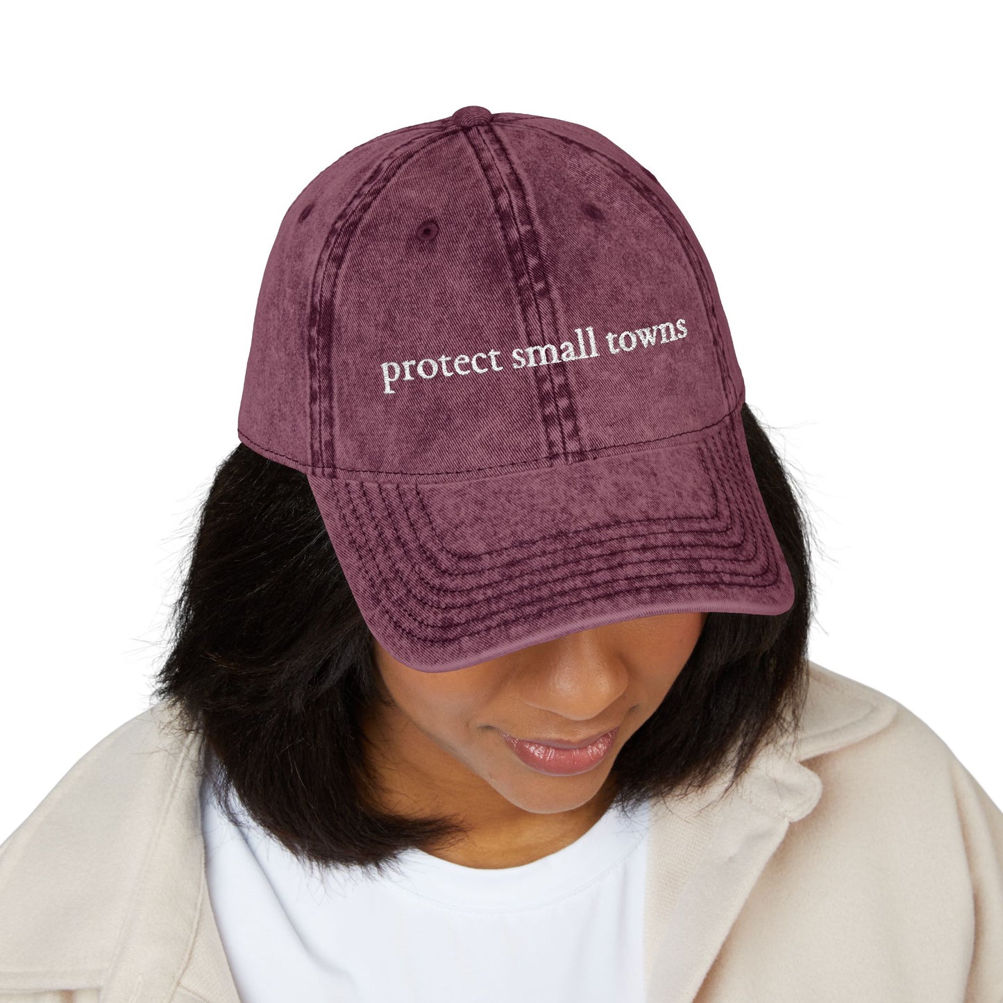 Protect Small Towns Vintage Style Hat