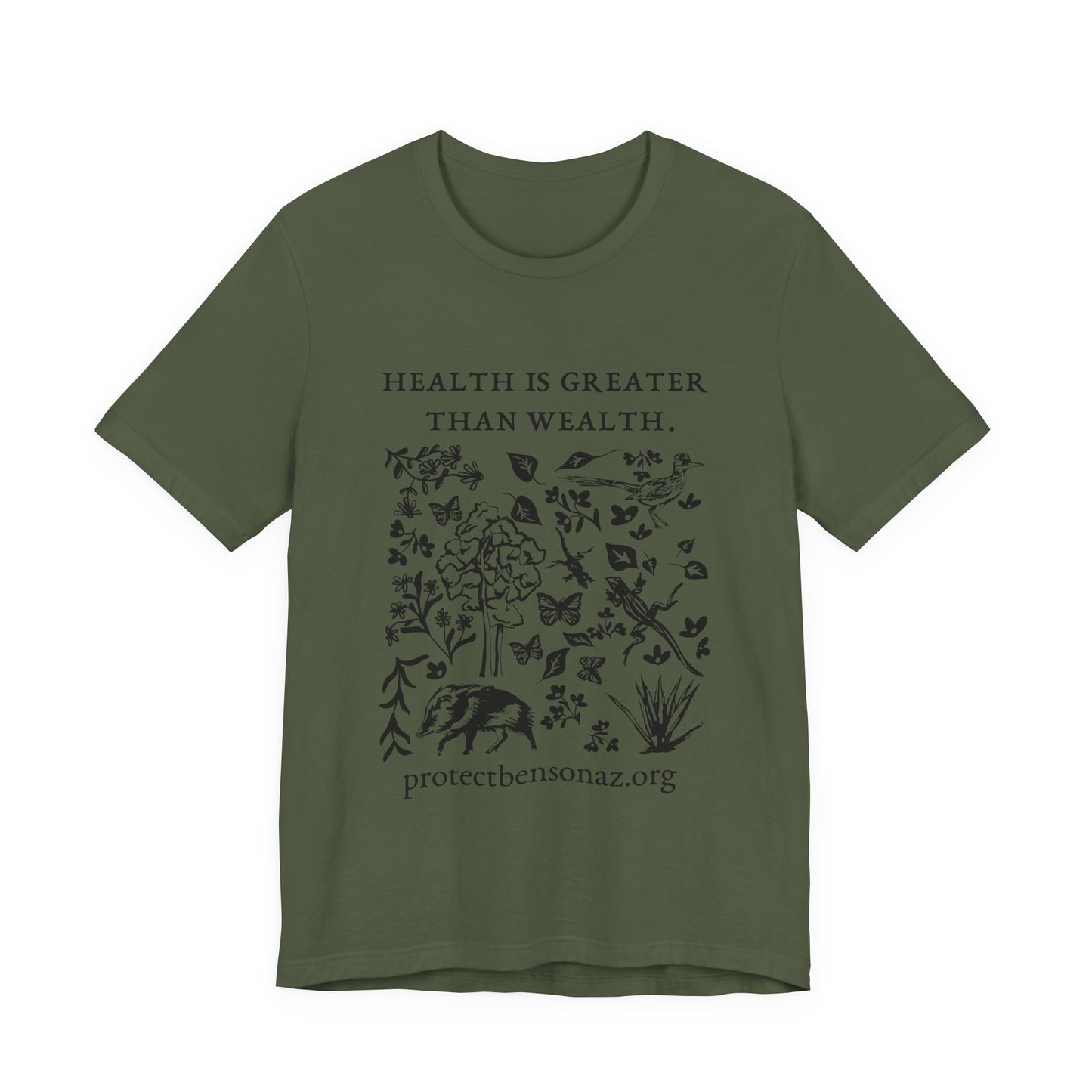 Health Over Wealth Desert Life Tee