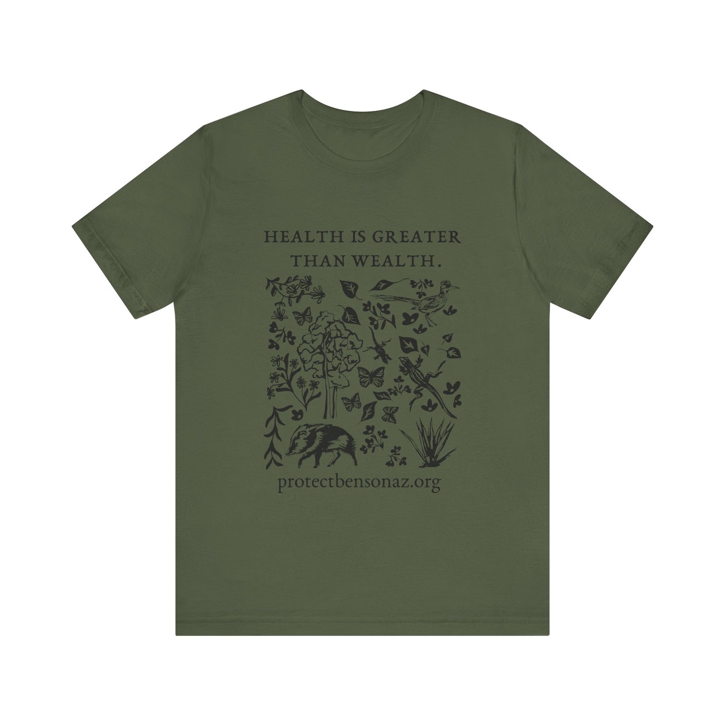 Health Over Wealth Desert Life Tee