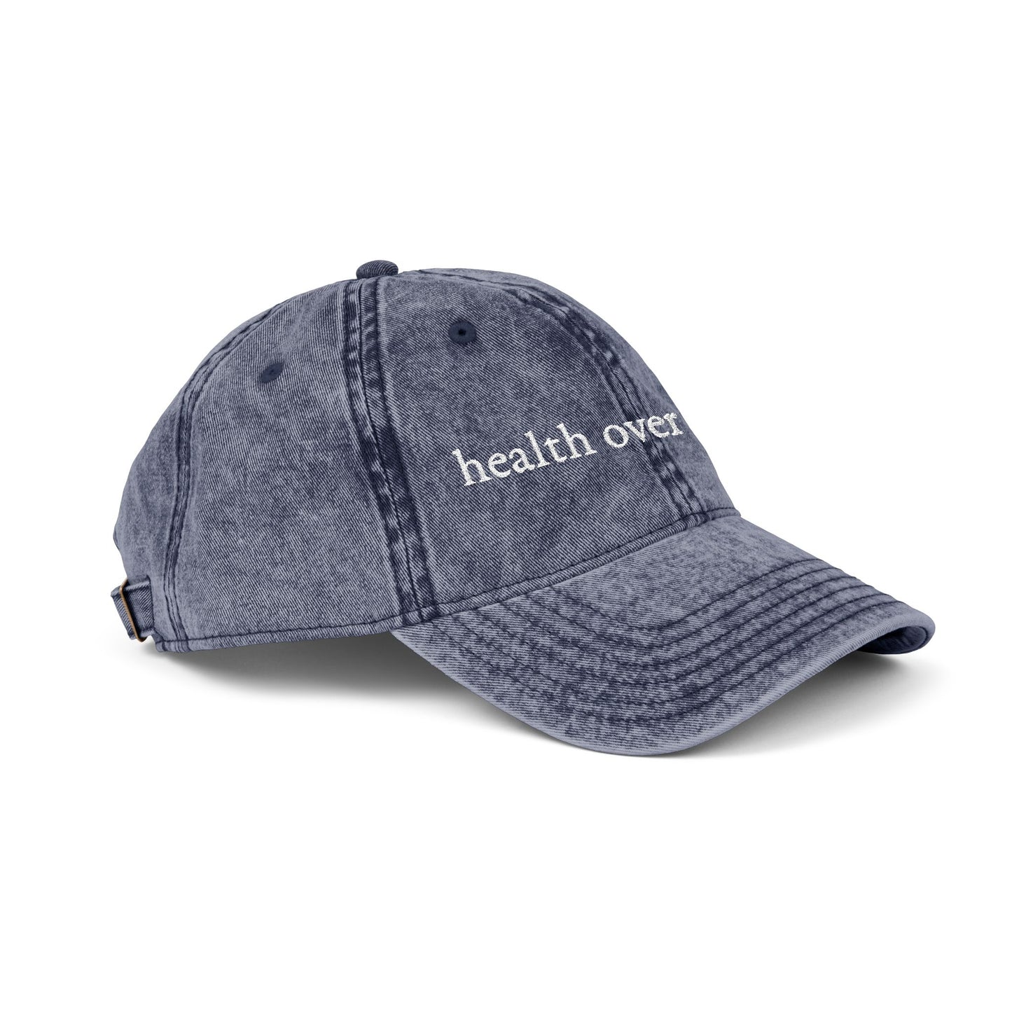 Health Over Wealth Vintage Style Hat