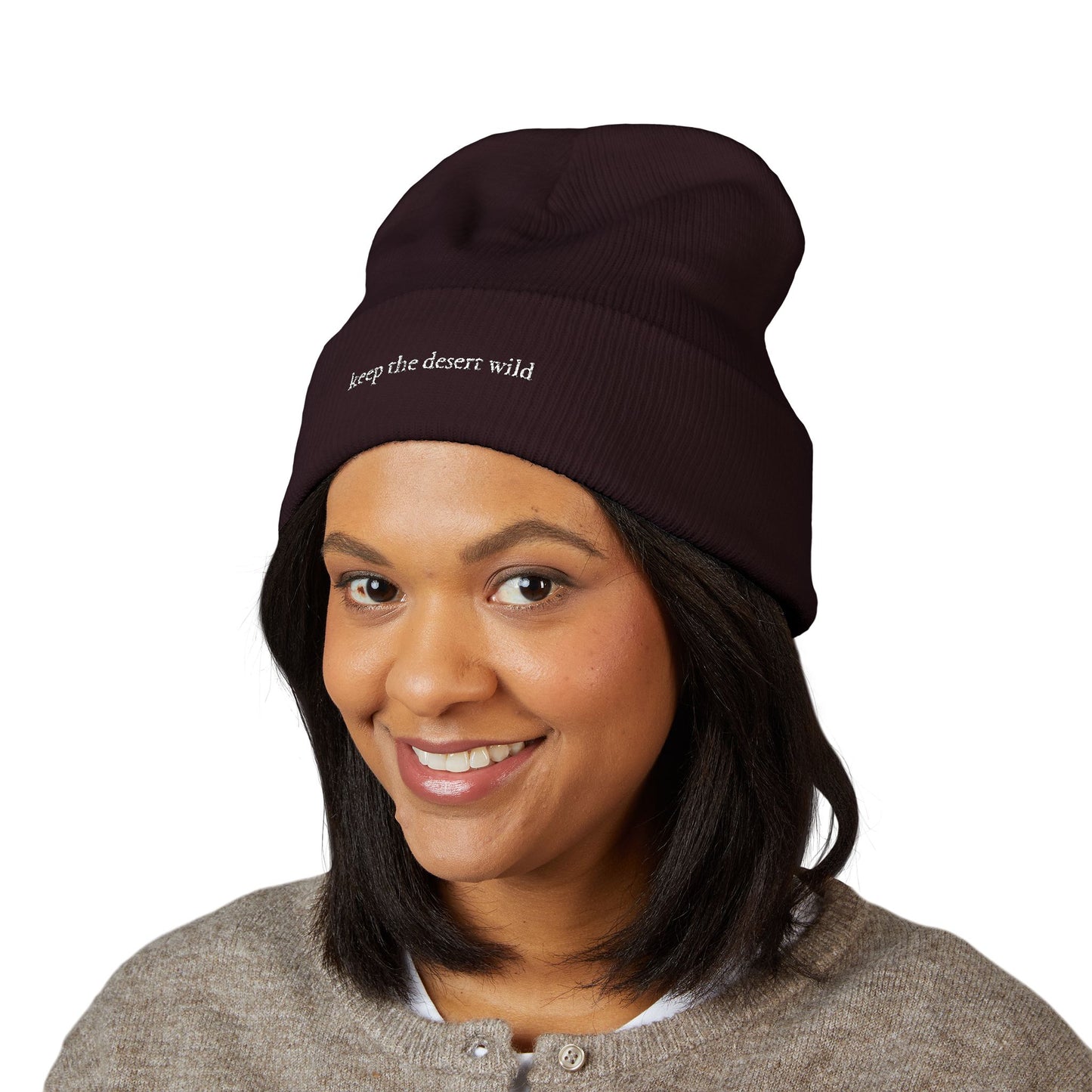 Keep The Desert Wild Embroidered Beanie