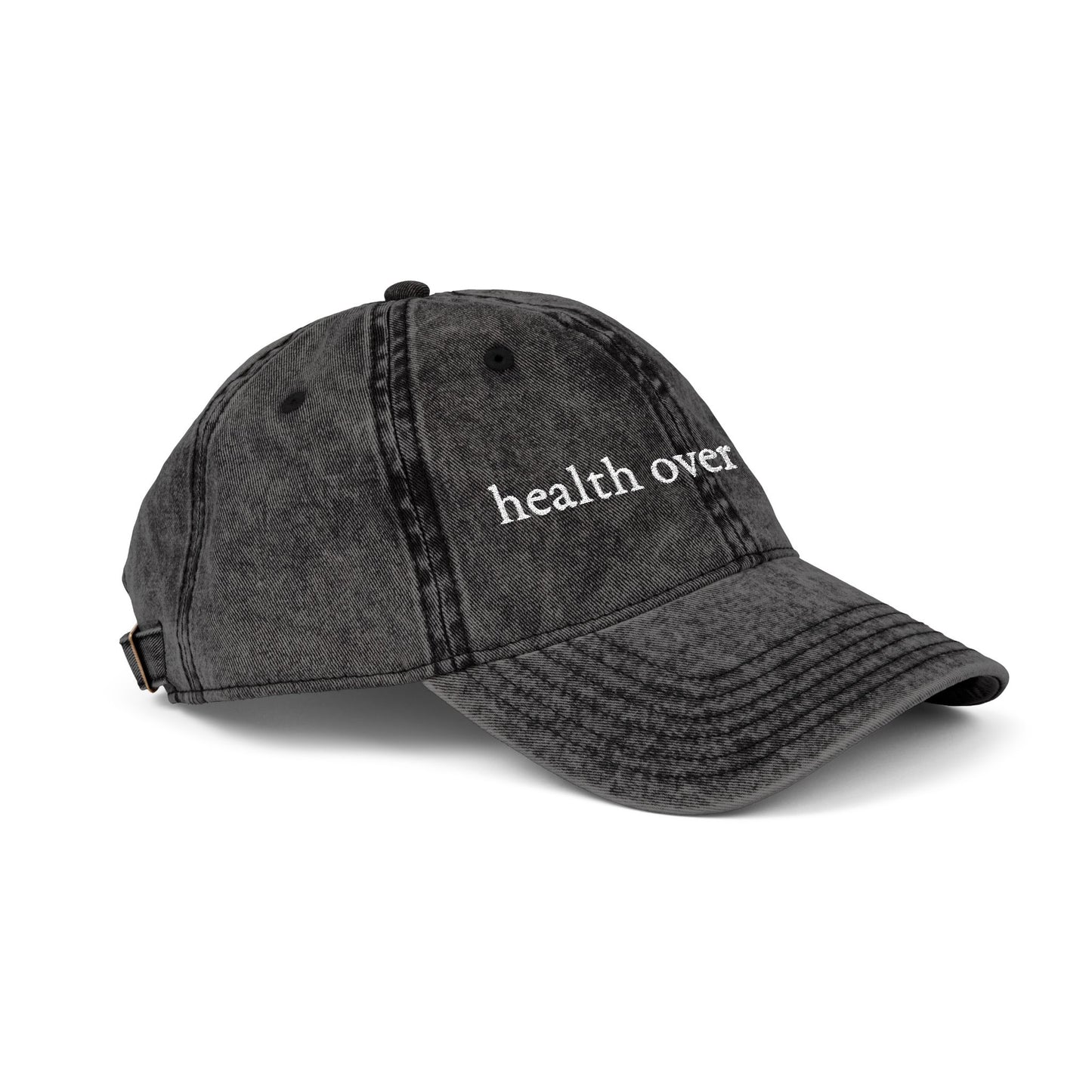 Health Over Wealth Vintage Style Hat